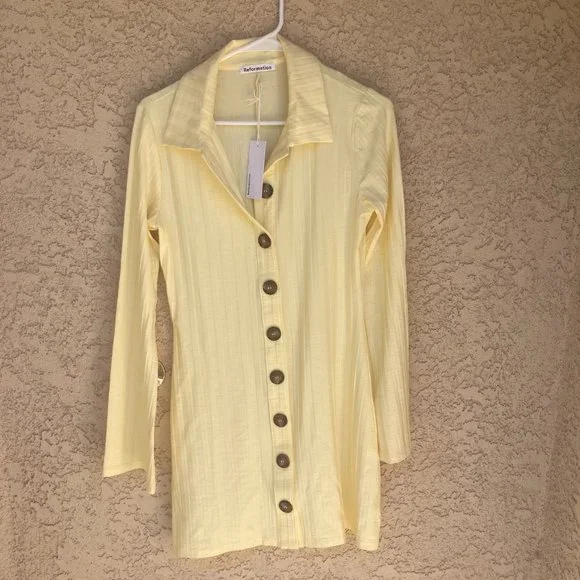 REFORMATION Benton Knit Dress Buttercream / SIZE M - Picture 6 of 7